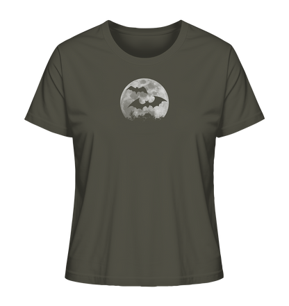 Fledermaus Silhouetten bei Vollmond - Ladies Organic Shirt