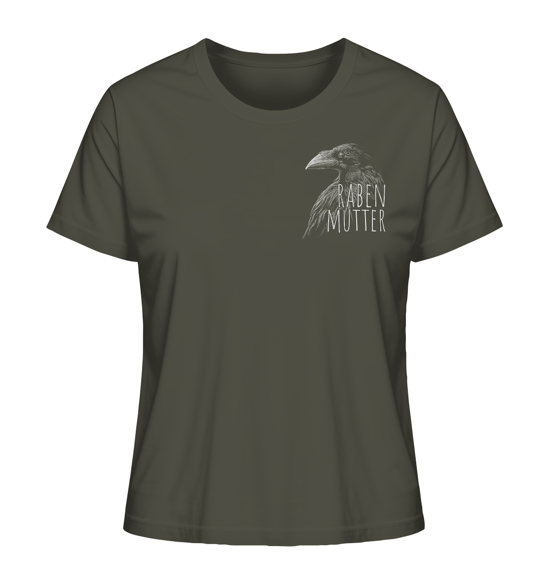 Rabenmutter schwarze Krähe Rabe - Ladies Organic Shirt