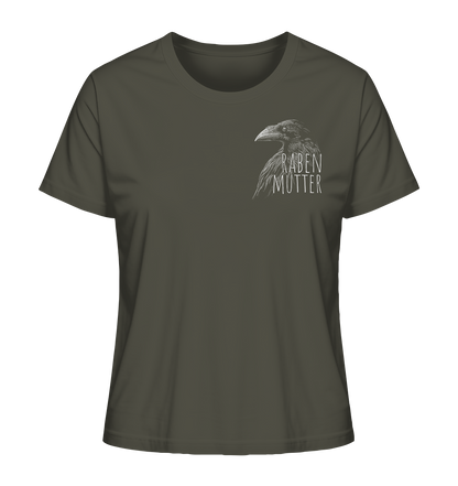 Rabenmutter schwarze Krähe Rabe - Ladies Organic Shirt
