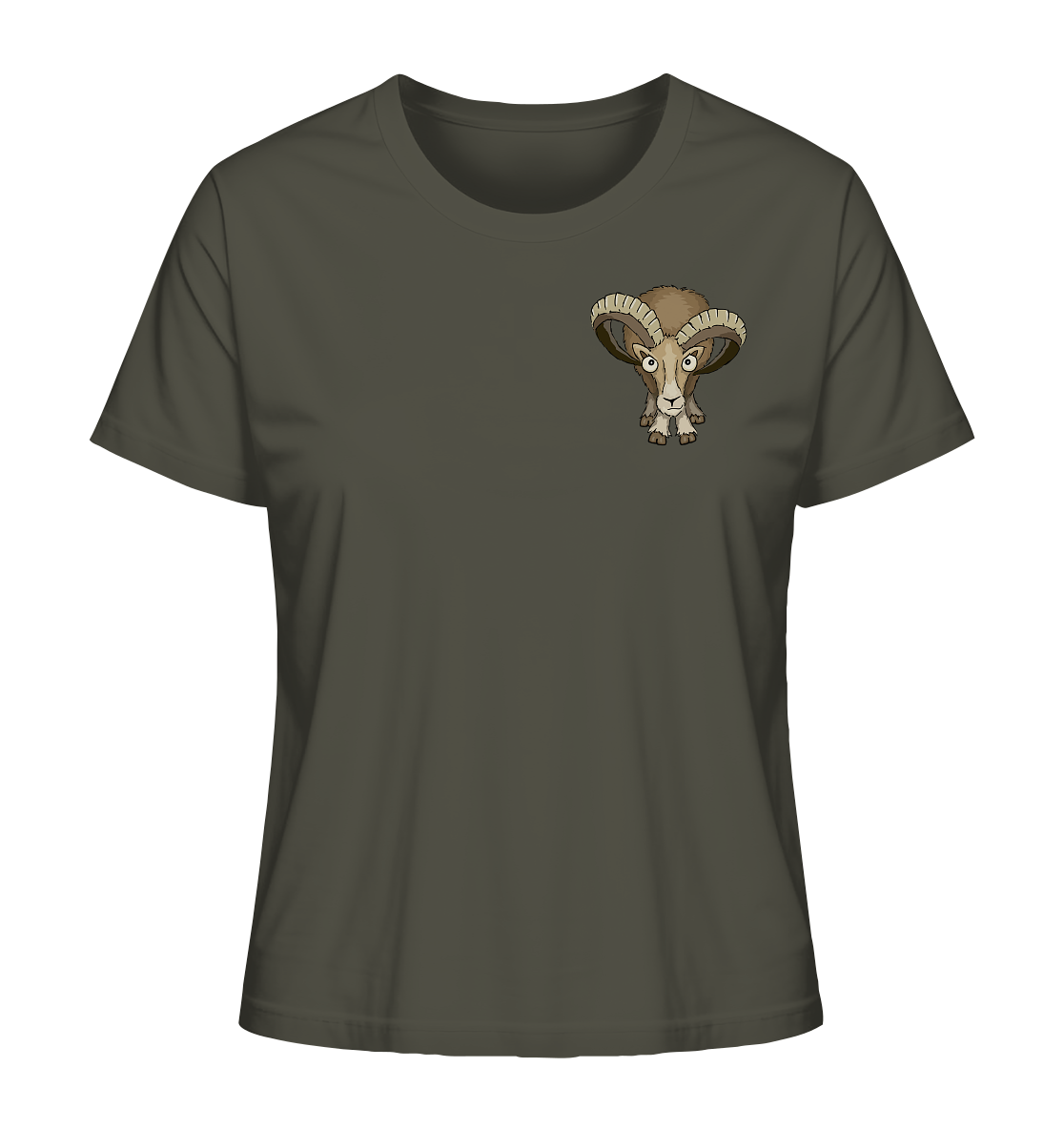Bockiges Mufflon Widder Schafbock - Ladies Organic Shirt