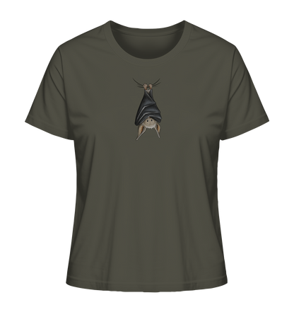 Lustig chillende Fledermaus - Ladies Organic Shirt