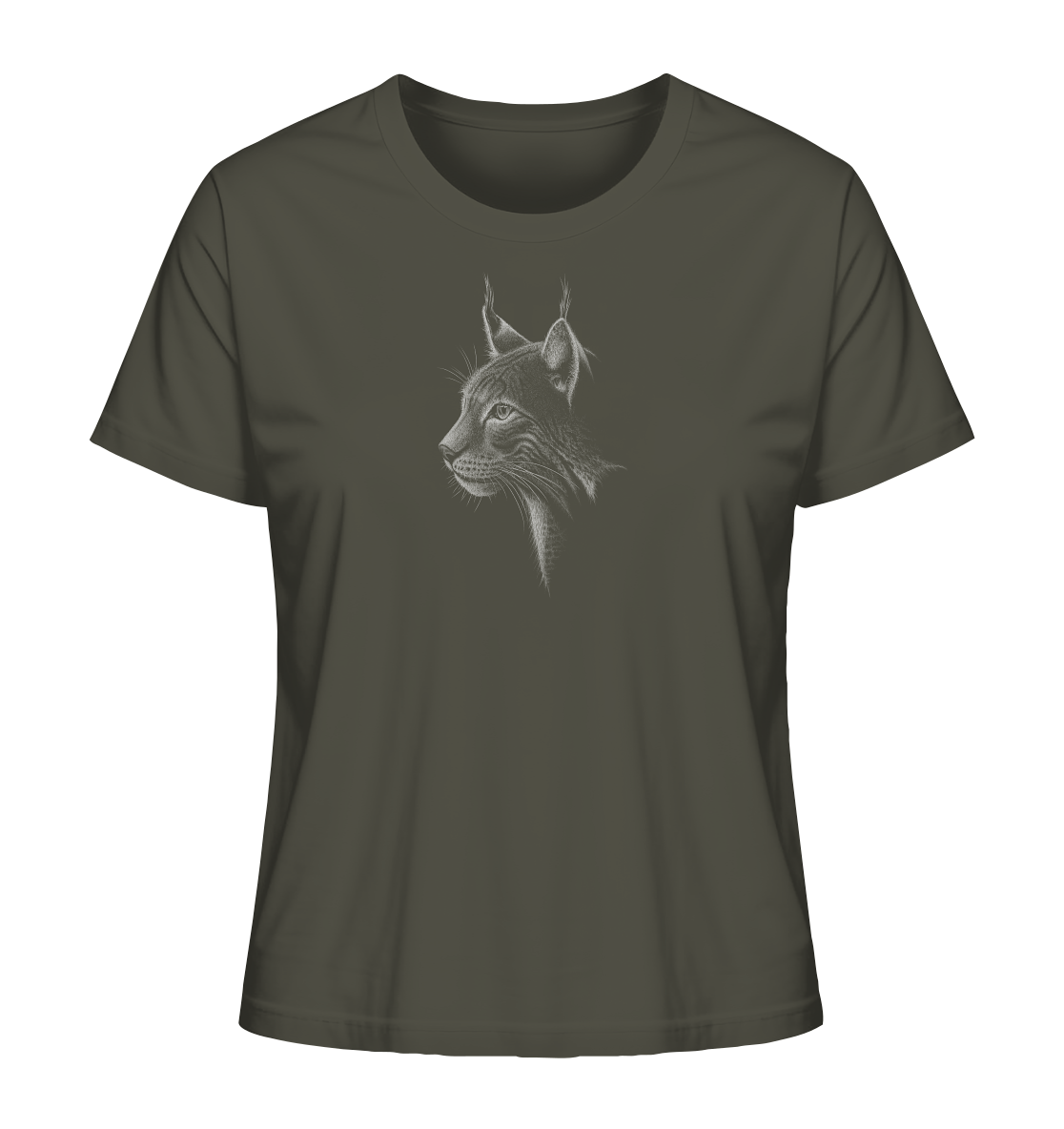 Luchs Kritzelkunst Wildkatze Illustration - Ladies Organic Shirt