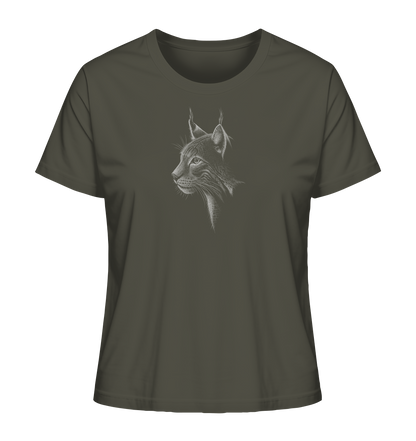 Luchs Kritzelkunst Wildkatze Illustration - Ladies Organic Shirt