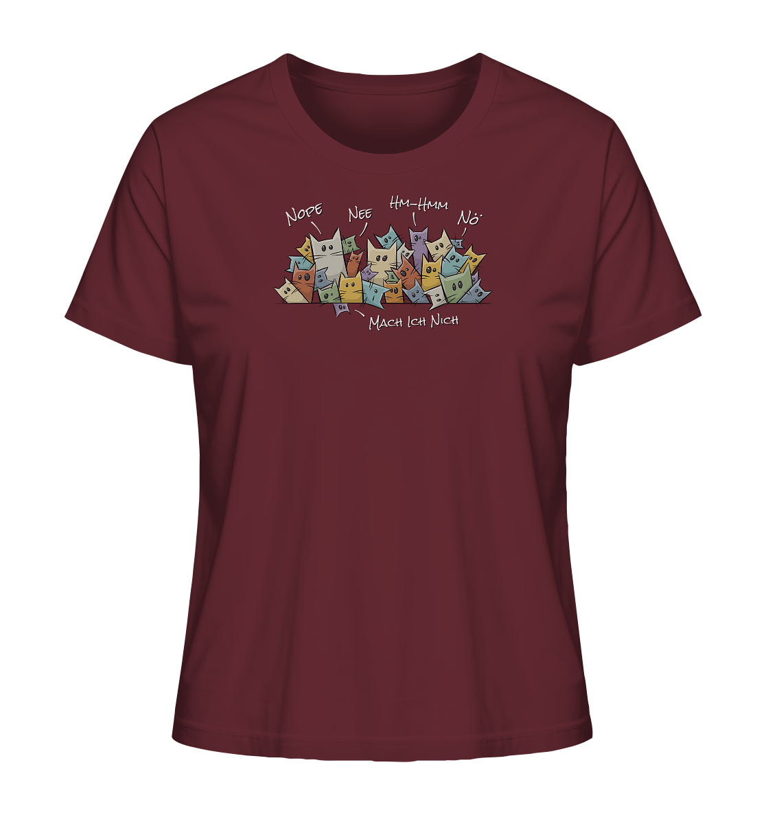 Nope, Nee, Nö Katzen - Ladies Organic Shirt