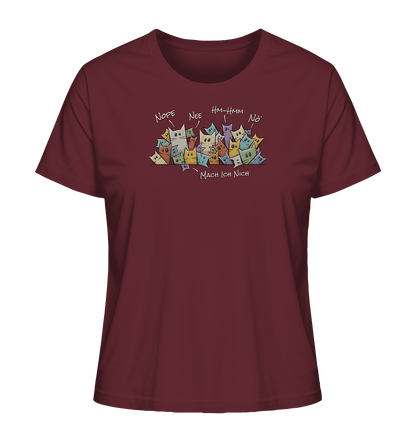 Nope, Nee, Nö Katzen - Ladies Organic Shirt