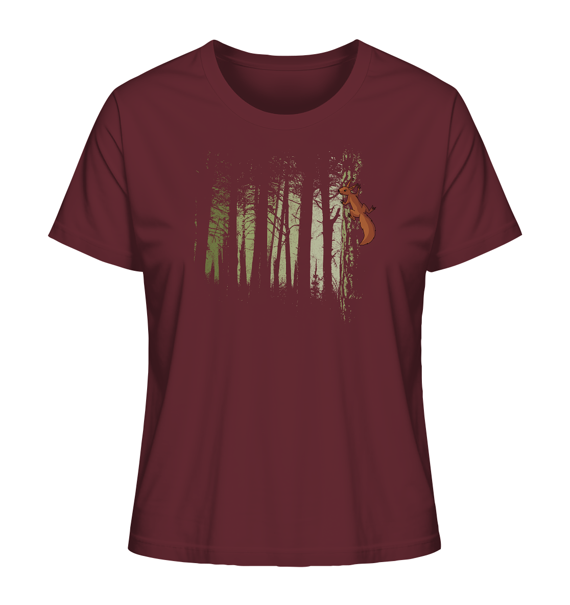 Eichhörnchen im Zwielicht-Wald - Ladies Organic Shirt
