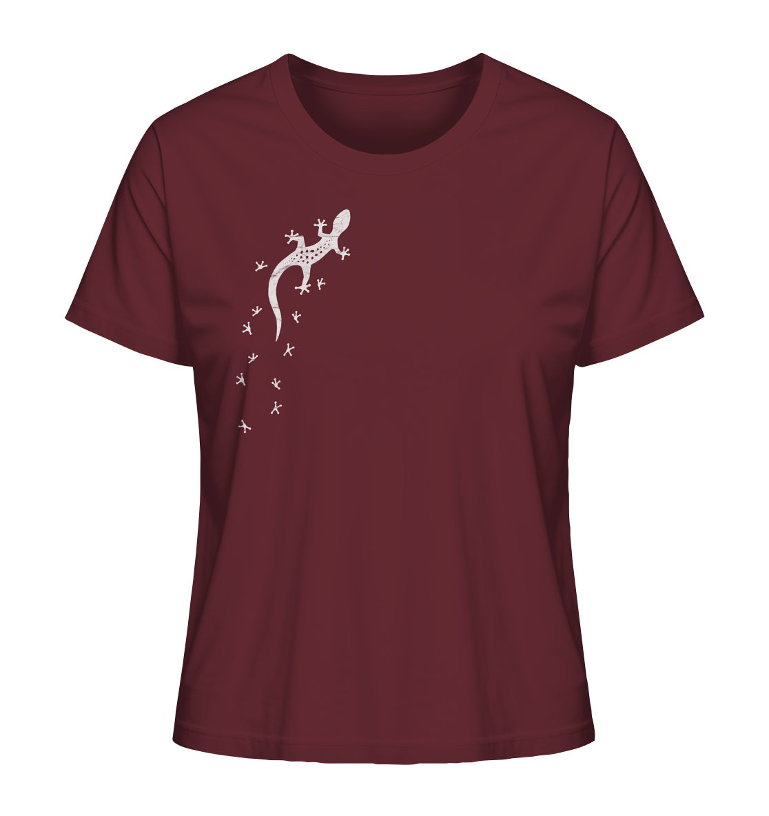 Gecko Eidechse Silhouette hell - Ladies Organic Shirt