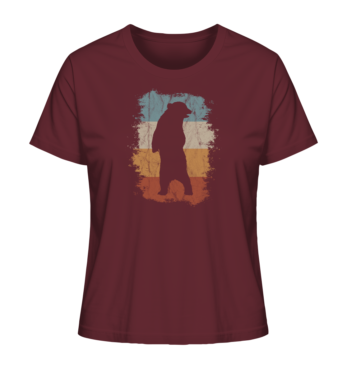 Retro Bären-Silhouette - Ladies Organic Shirt