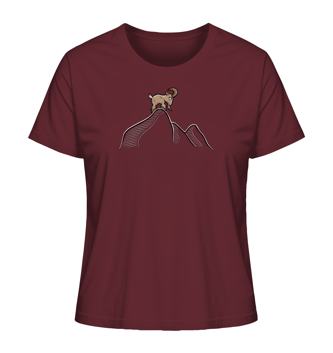 Ziegenbock in den Bergen - Ladies Organic Shirt
