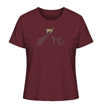 Ziegenbock in den Bergen - Ladies Organic Shirt