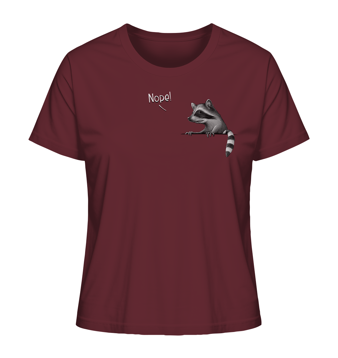 Nope! Frecher verwegener Waschbär - Ladies Organic Shirt