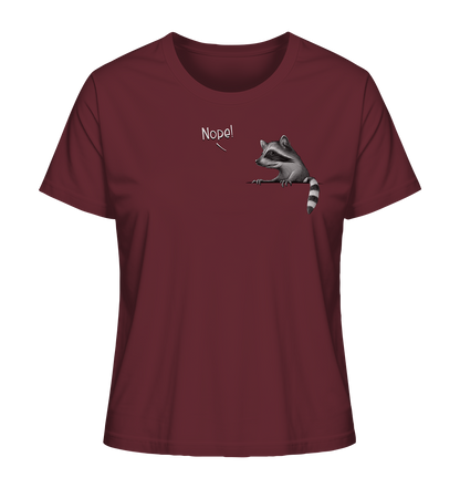 Nope! Frecher verwegener Waschbär - Ladies Organic Shirt