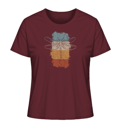 Retro Kunst Libelle | Vintage Dragonfly - Ladies Organic Shirt