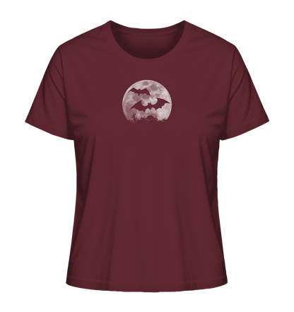 Fledermaus Silhouetten bei Vollmond - Ladies Organic Shirt