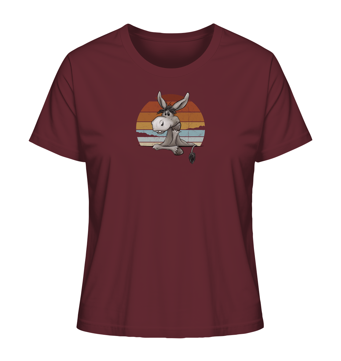 Lässiges Maultier Retro Esel - Ladies Organic Shirt