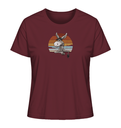 Lässiges Maultier Retro Esel - Ladies Organic Shirt