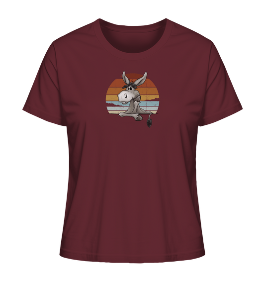 Lässiges Maultier Retro Esel - Ladies Organic Shirt