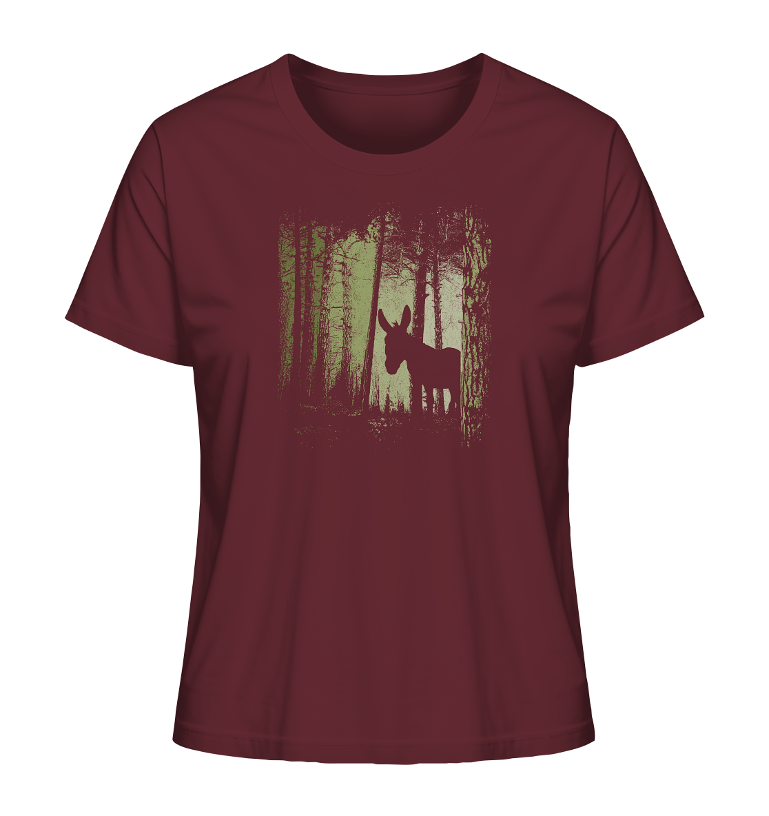 Esel im Zwielicht-Wald - Ladies Organic Shirt