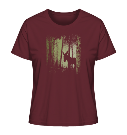 Esel im Zwielicht-Wald - Ladies Organic Shirt