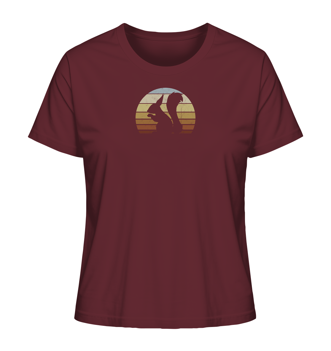 Retro Eichhörnchen Silhouette - Ladies Organic Shirt