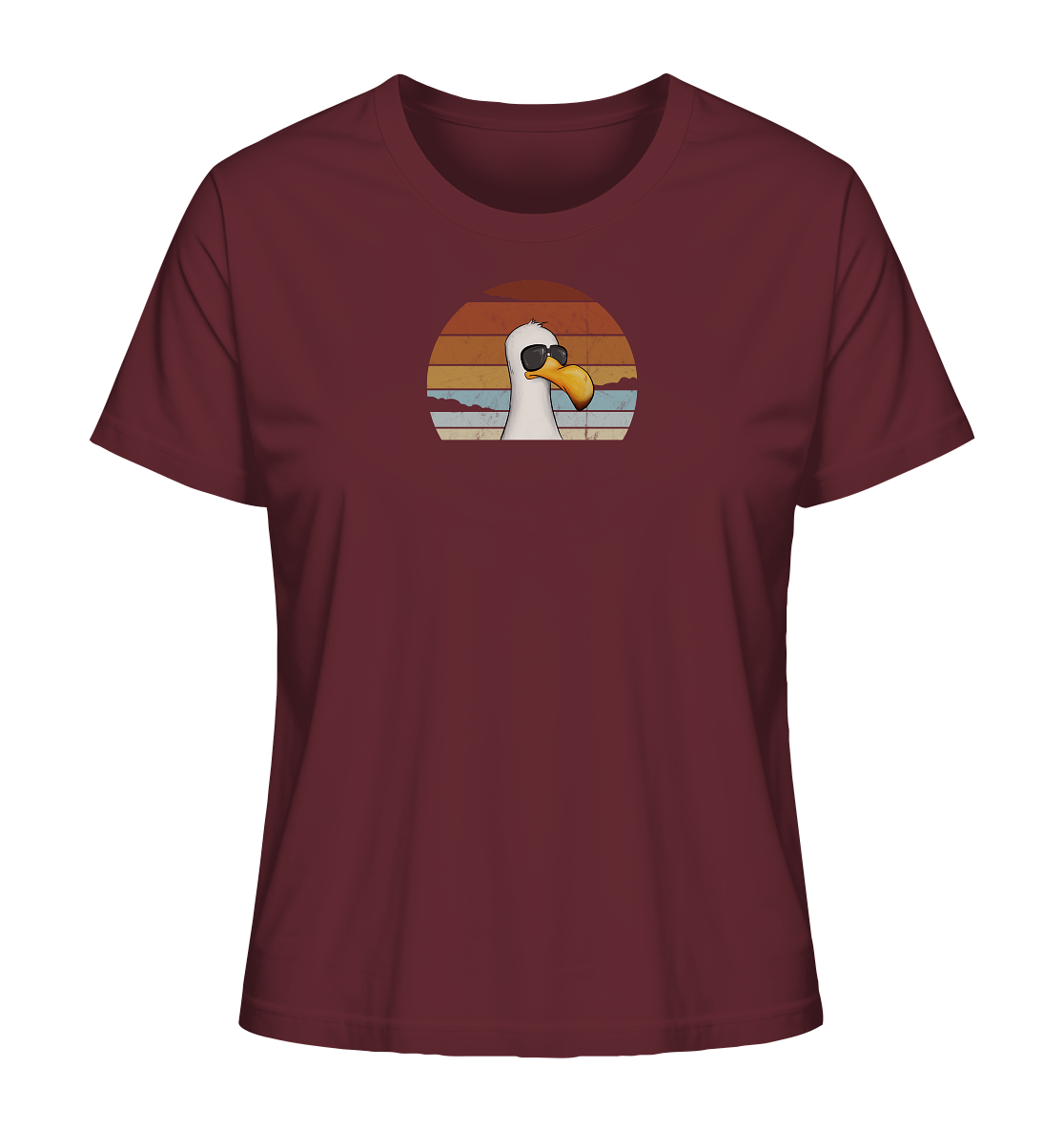 Cool lässige Retro Möwe - Ladies Organic Shirt