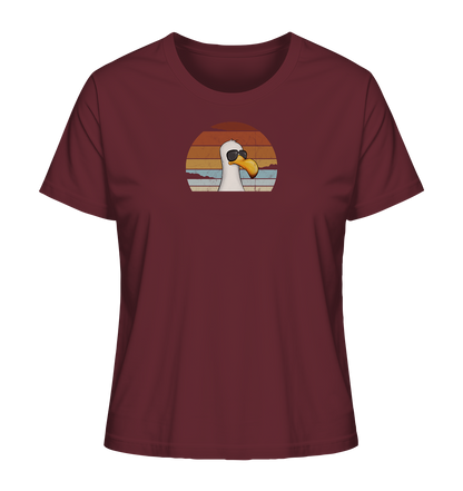 Cool lässige Retro Möwe - Ladies Organic Shirt