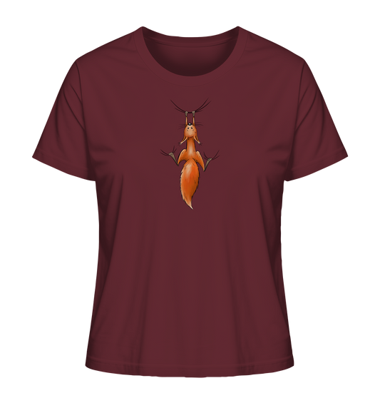 Rotes Eichhörnchen hängt ab - Ladies Organic Shirt