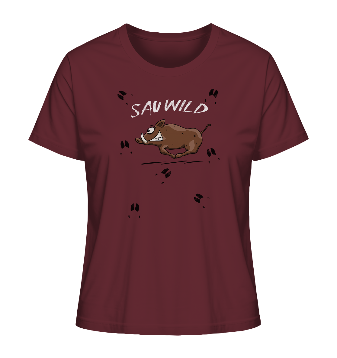 Sauwild wilde Sau | Wildschwein Keiler - Ladies Organic Shirt
