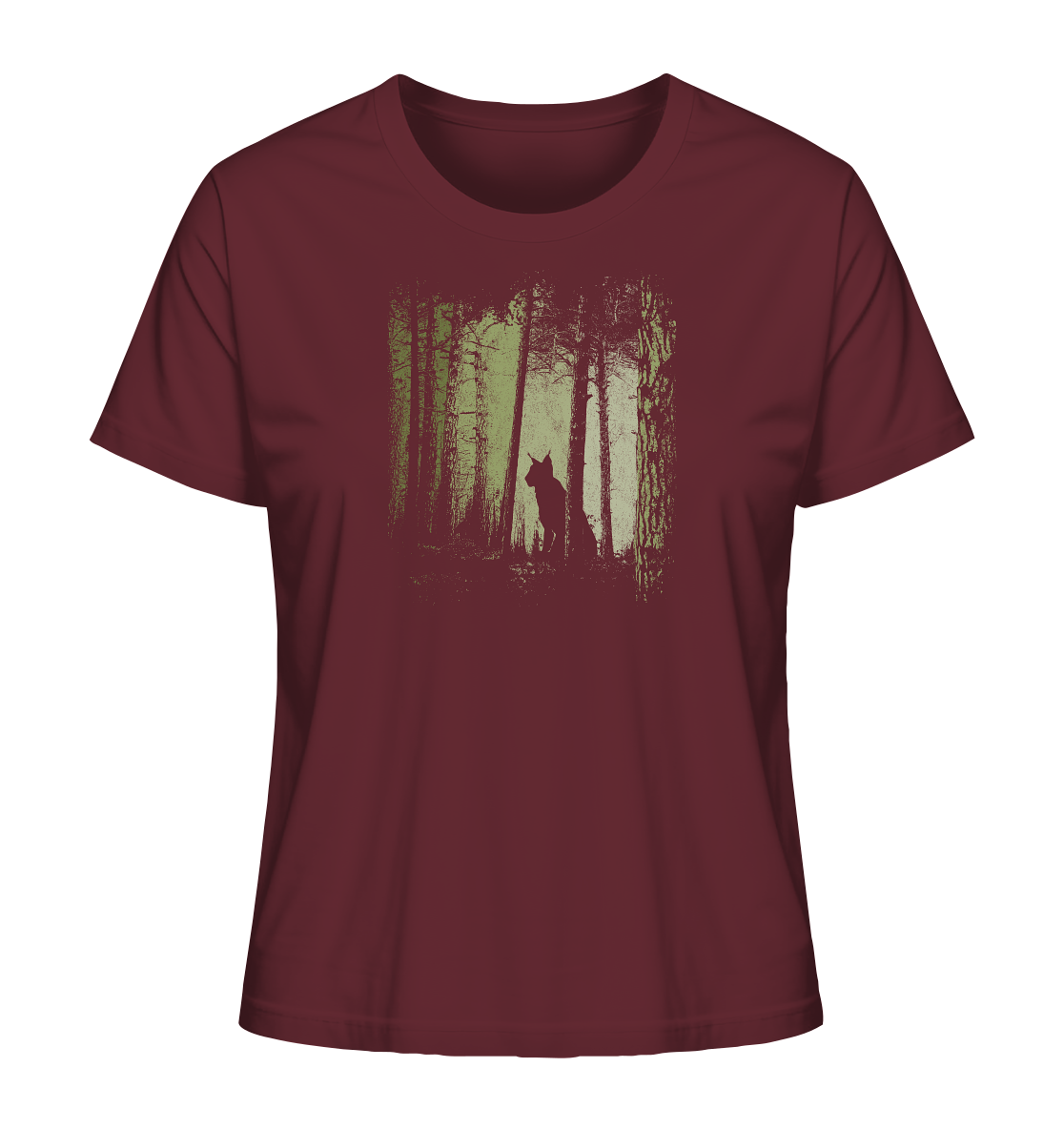 Luchs Wildkatze im Zwielicht Wald - Ladies Organic Shirt