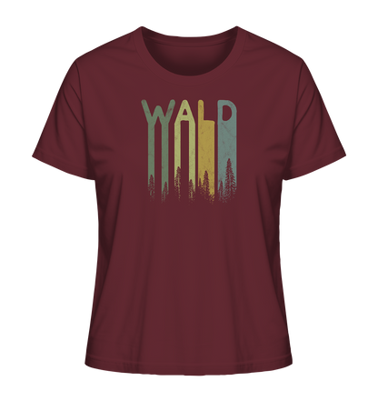 Wald Retro Forst Schriftzug - Ladies Organic Shirt