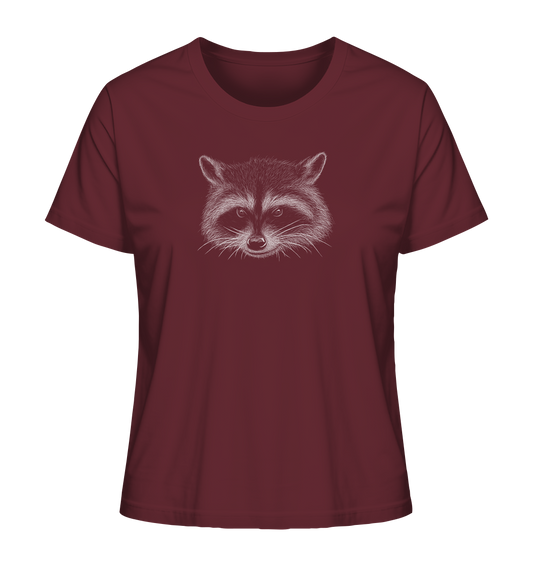 Waschbär Illustration Kritzelkunst - Ladies Organic Shirt