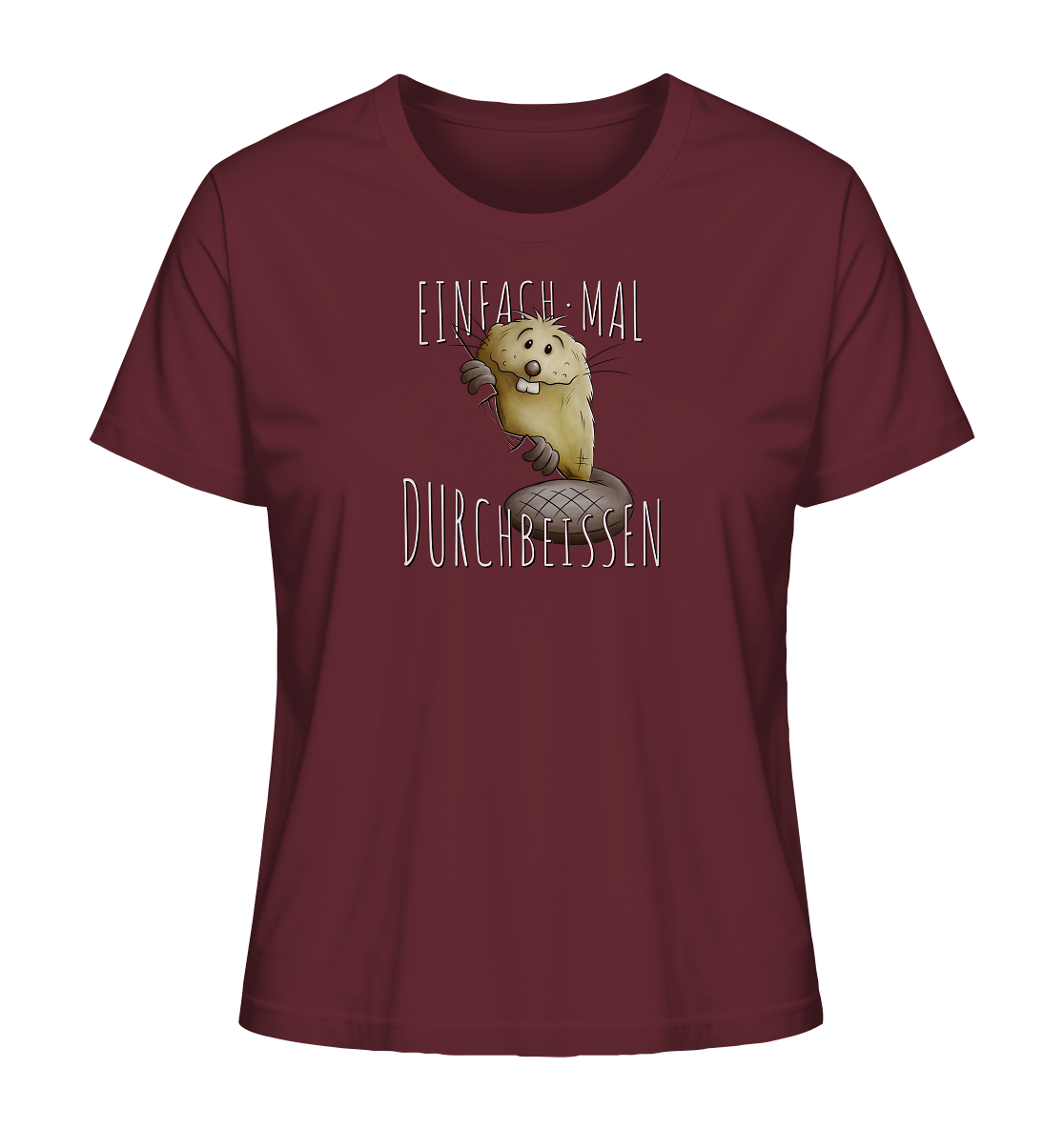 Einfach mal Durchbeissen Biber - Ladies Organic Shirt