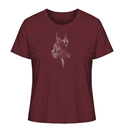 Luchs Kritzelkunst Wildkatze Illustration - Ladies Organic Shirt