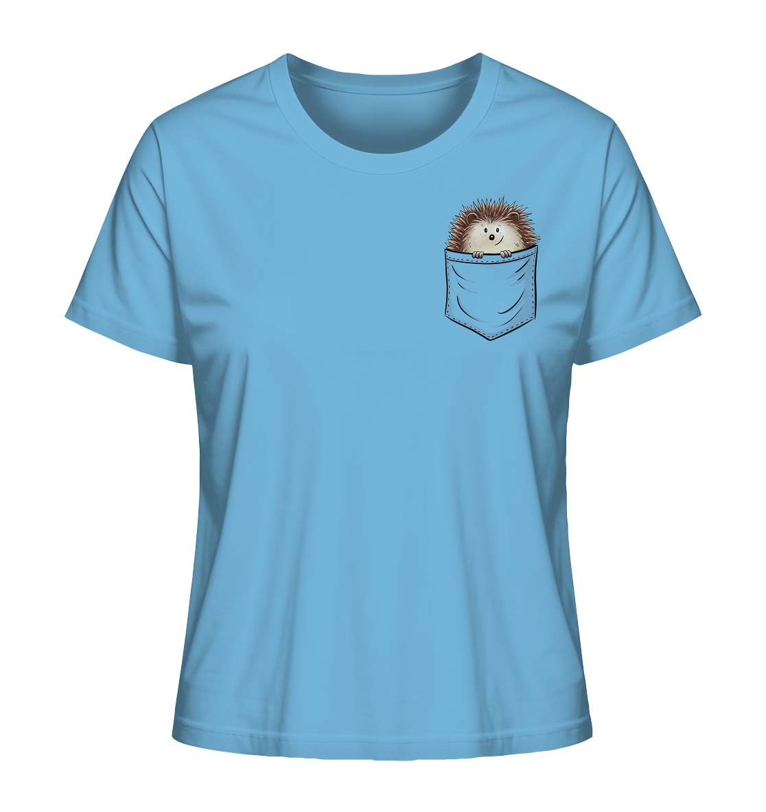 Lustiger Igel in Deiner Brust-Tasche - Ladies Organic Shirt