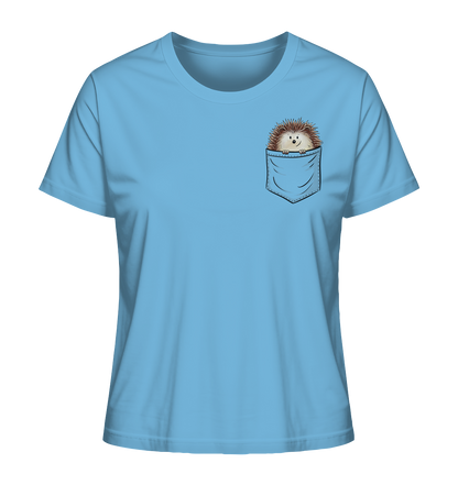 Lustiger Igel in Deiner Brust-Tasche - Ladies Organic Shirt