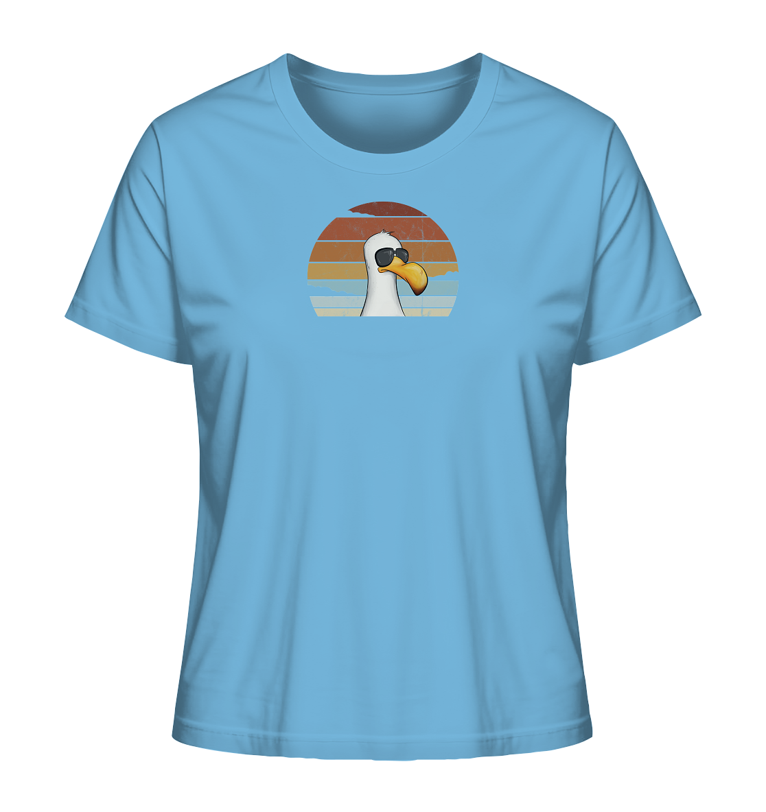 Cool lässige Retro Möwe - Ladies Organic Shirt