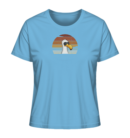 Cool lässige Retro Möwe - Ladies Organic Shirt