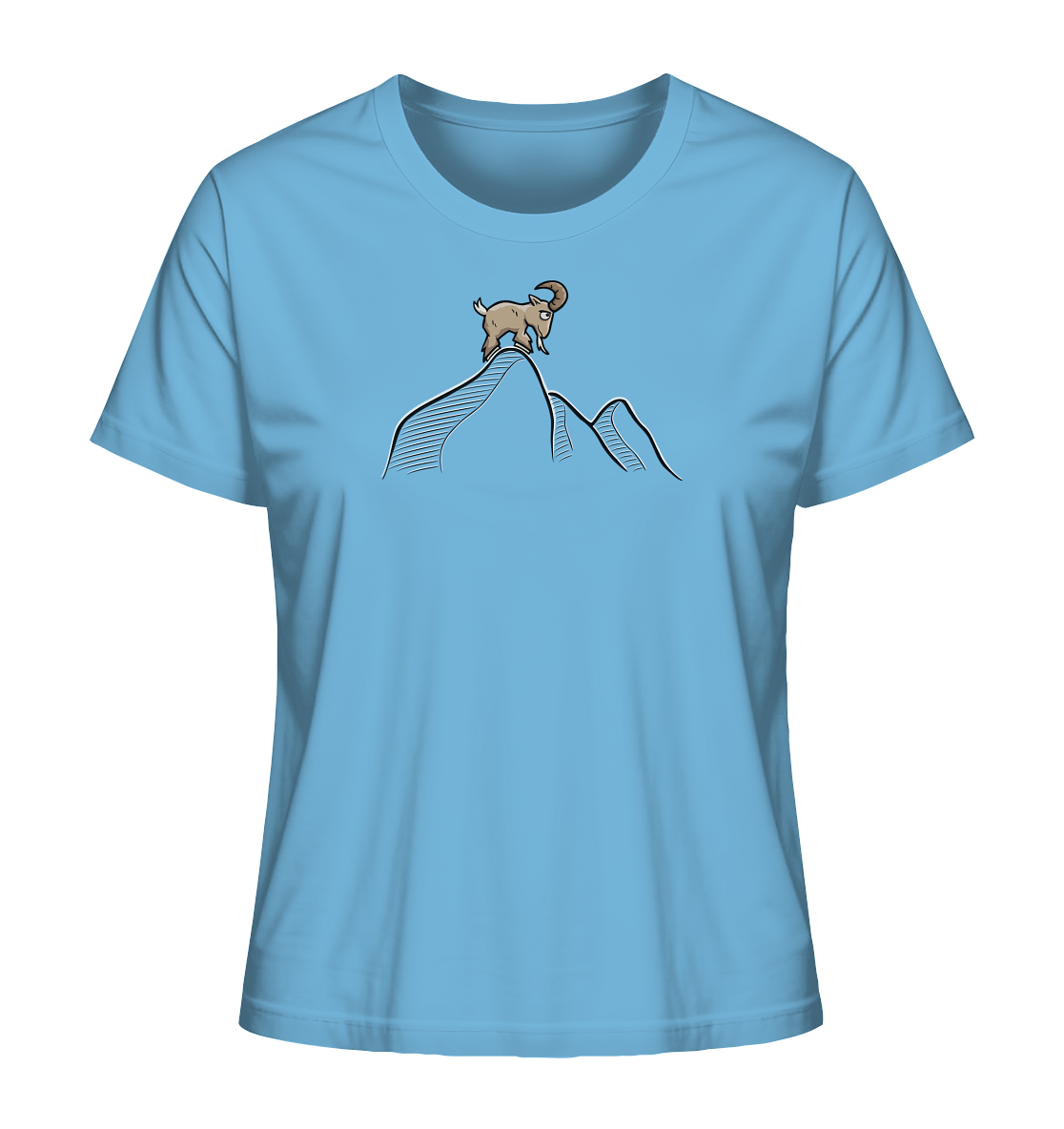 Ziegenbock in den Bergen - Ladies Organic Shirt