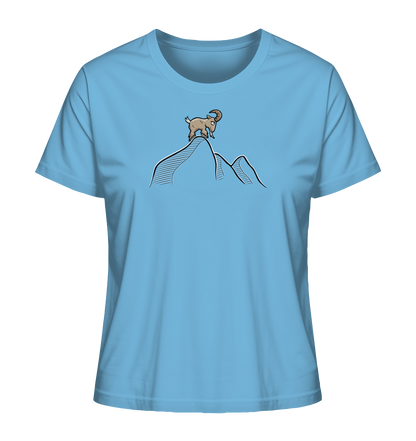 Ziegenbock in den Bergen - Ladies Organic Shirt