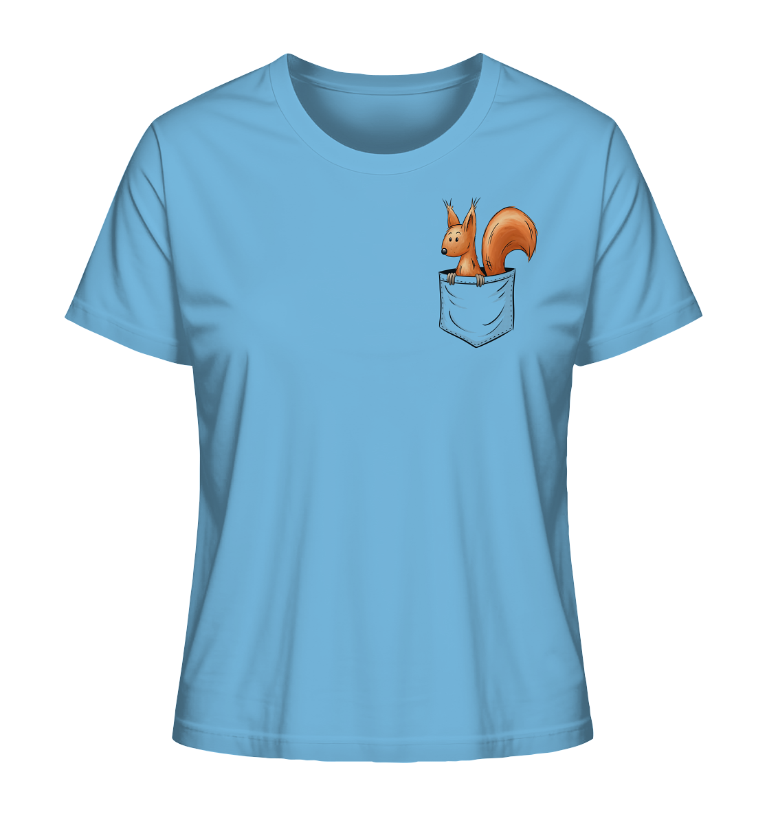 Lässiges Eichhörnchen In Tasche - Ladies Organic Shirt