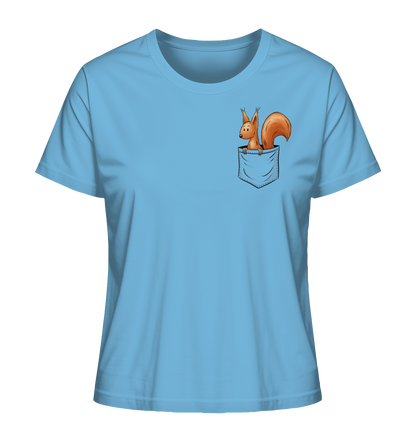 Lässiges Eichhörnchen In Tasche - Ladies Organic Shirt