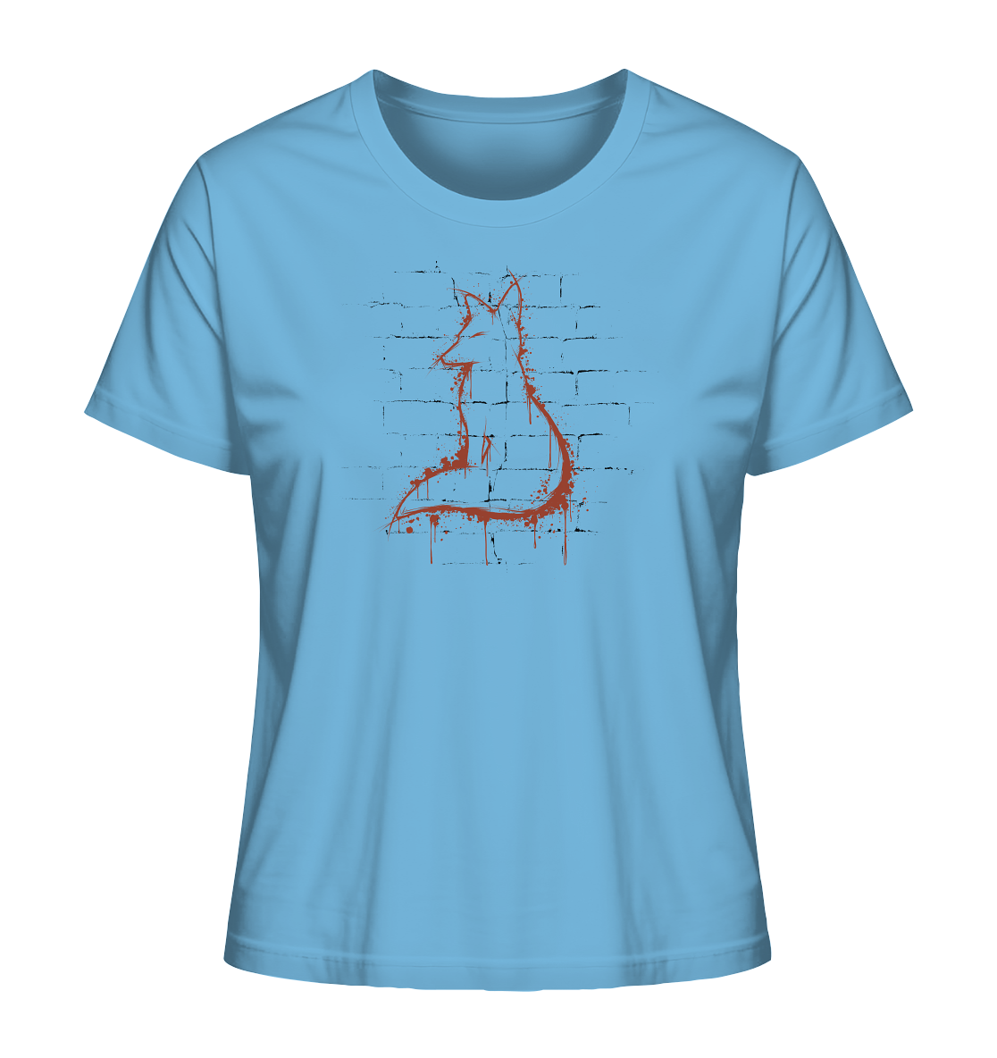 Street Art Fuchs Silhouette - Ladies Organic Shirt