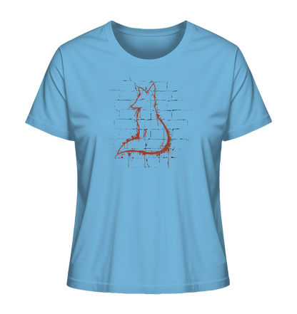 Street Art Fuchs Silhouette - Ladies Organic Shirt