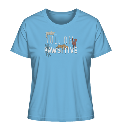 Full On Pawsitive! Gechillte Katzen - Ladies Organic Shirt