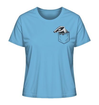 Lustig gemütlicher Dachs In der Tasche - Ladies Organic Shirt