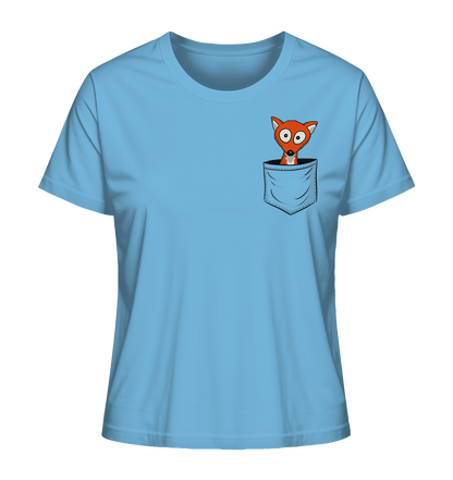 Fuchs in der Brusttasche | Taschen-Fuchs - Ladies Organic Shirt