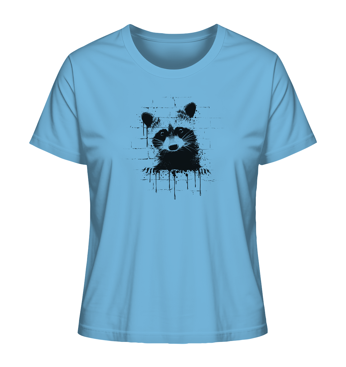 Funky Street Art Waschbär - Ladies Organic Shirt