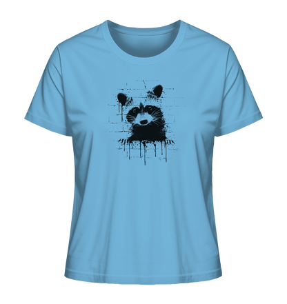 Funky Street Art Waschbär - Ladies Organic Shirt
