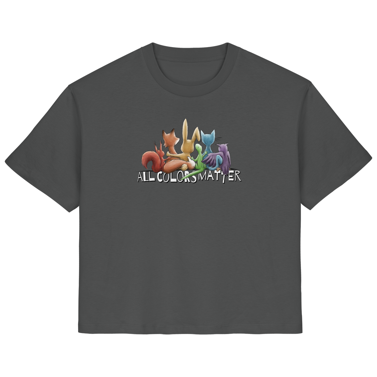 All Colors Matter! Regenbogen Tiere für Vielfalt - Ladies Organic Shirt