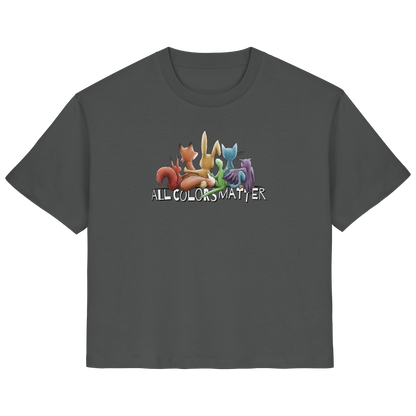 All Colors Matter! Regenbogen Tiere für Vielfalt - Ladies Organic Shirt